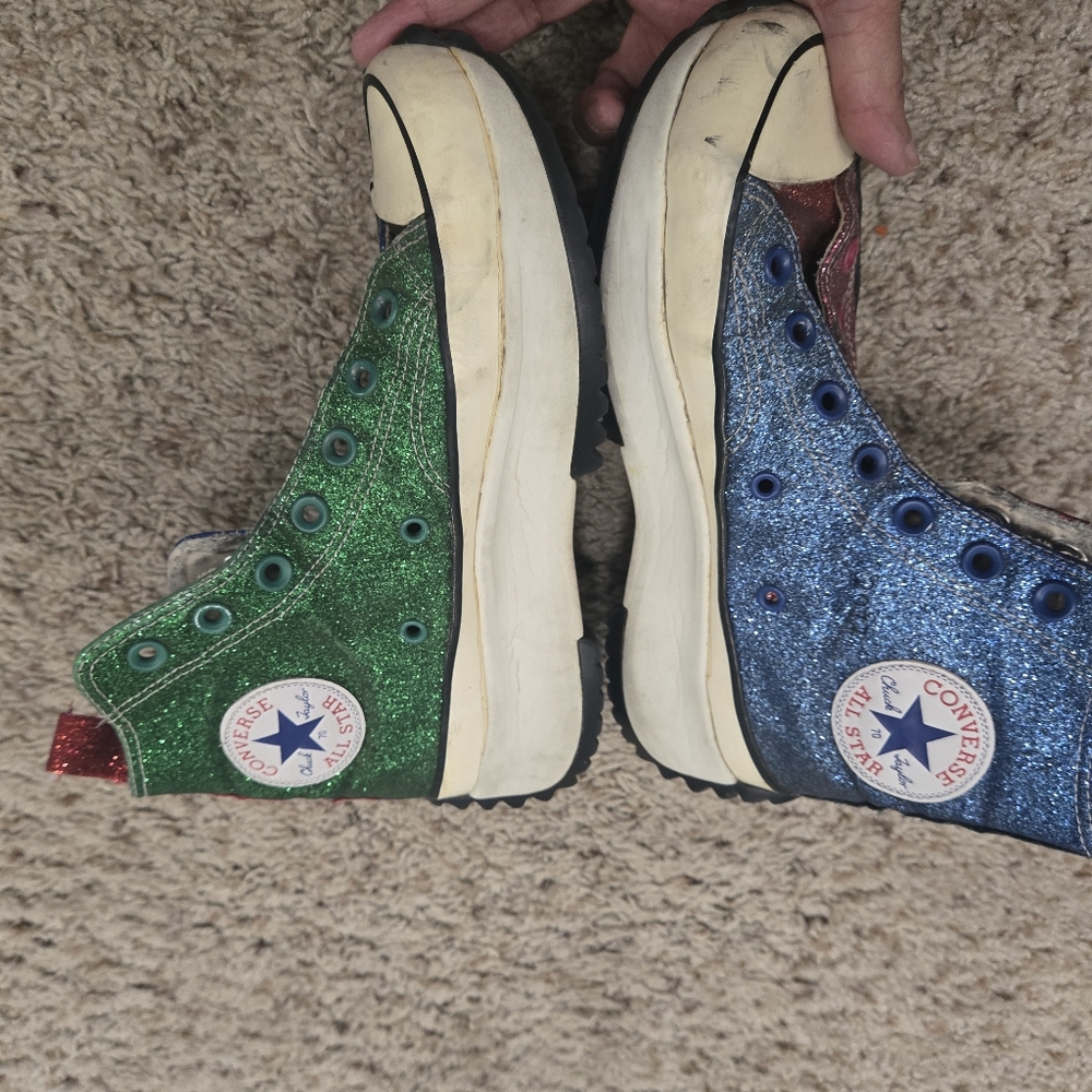 JW Anderson x Converse Run Star Hike Glitter sneakers Size 6.5 - Picture 2 of 7
